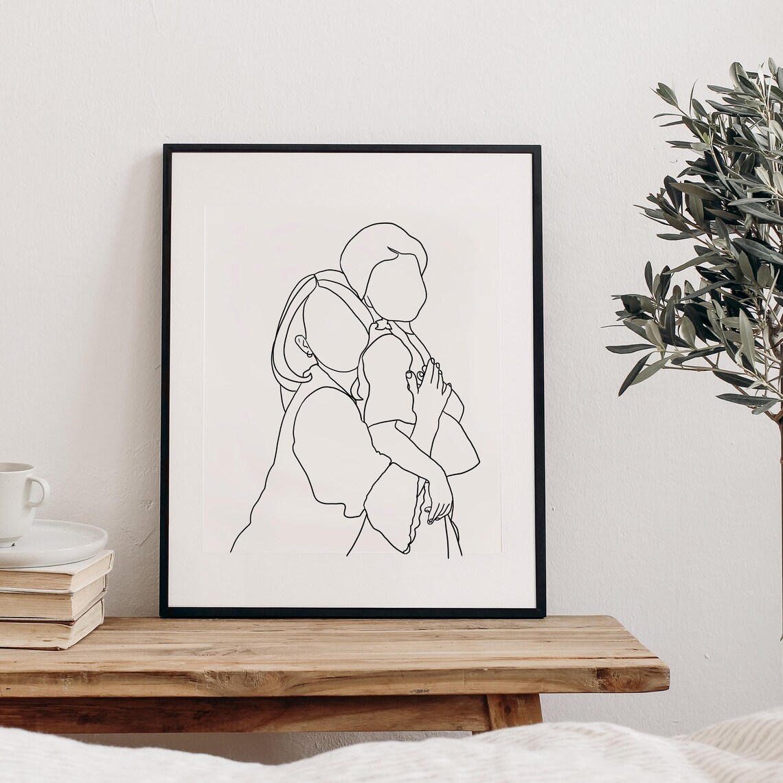 Custom Faceless Portrait, One Line Drawing - Image 3