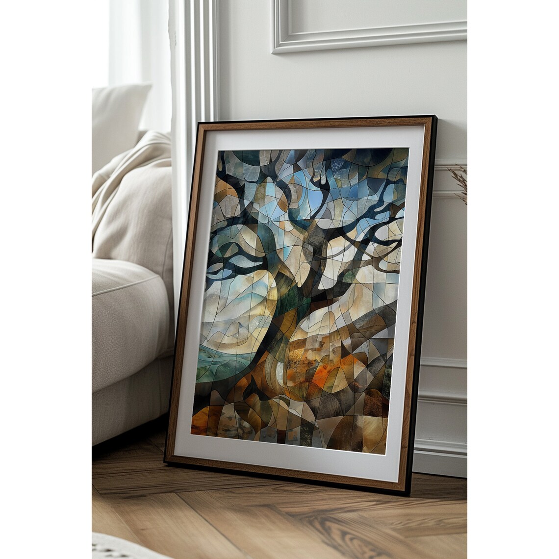 Abstract Cubist Tree Abstract Tree Art - Image 2