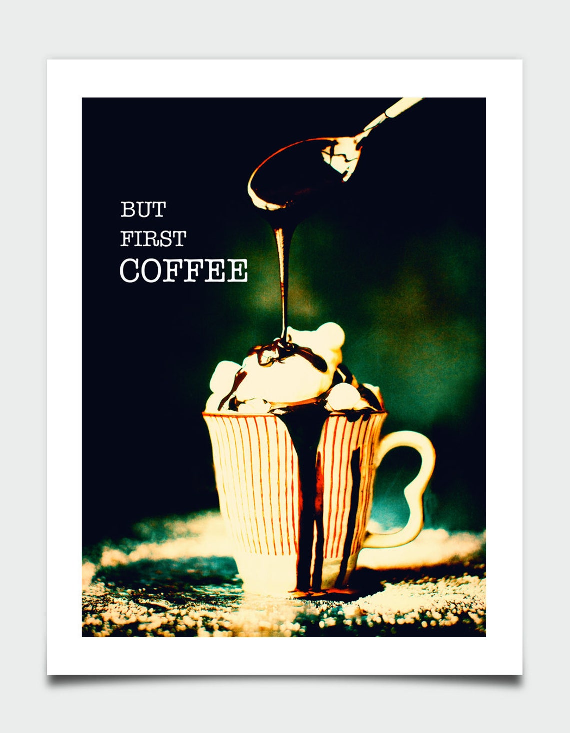 But First Coffee Coffee Quote Coffee Wall Decor Kitchen Decor Coffee Decor Kitchen Art Housewarming Gift Gift For Coffee Lover - Image 2