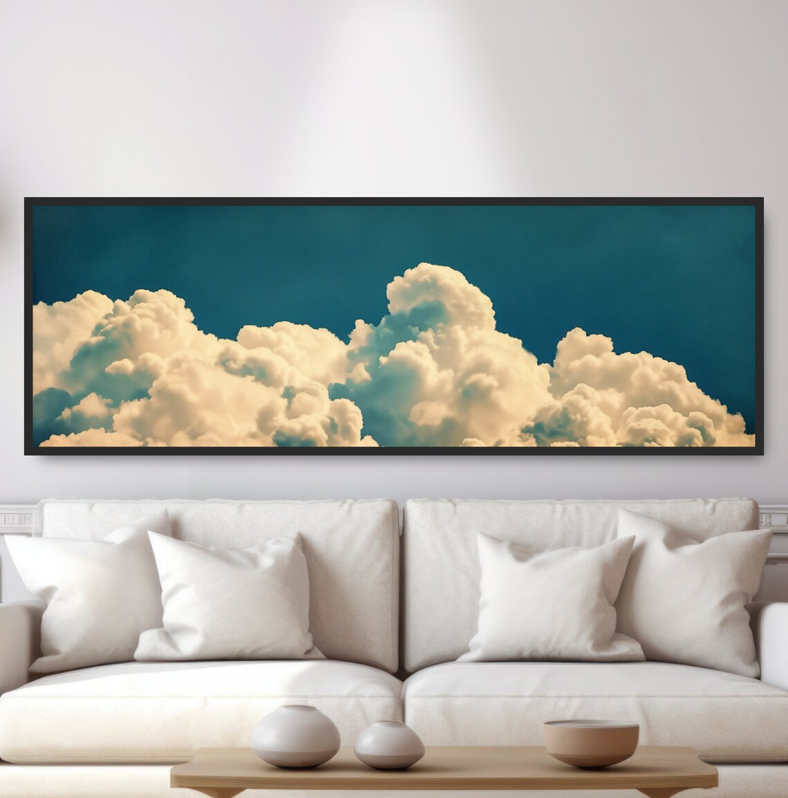 Vintage Clouds In Sky, Surreal Minimalist Poster