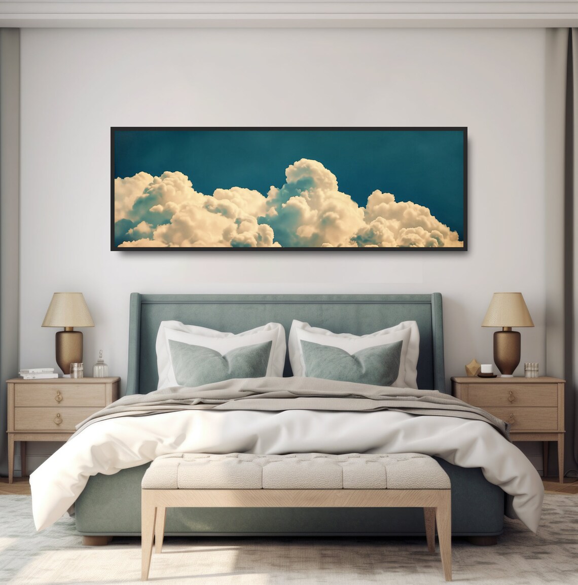 Vintage Clouds In Sky, Surreal Minimalist Poster - Image 4