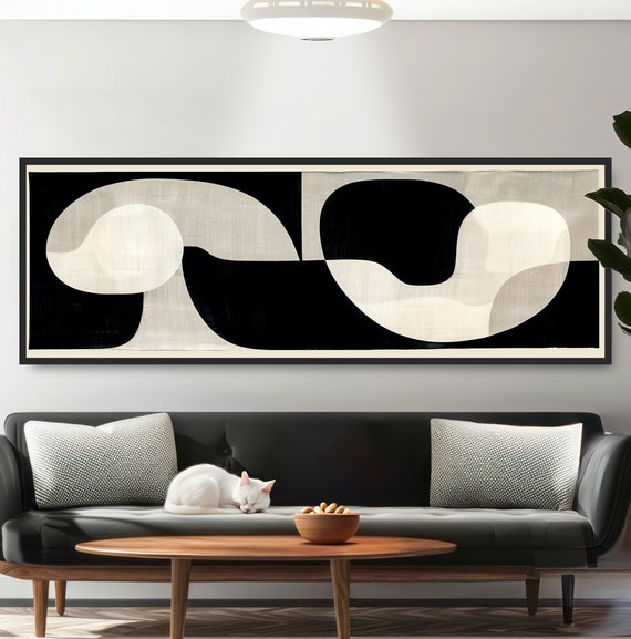 Mid-Century Modern Geometric Art Print, Minimalist Shapes