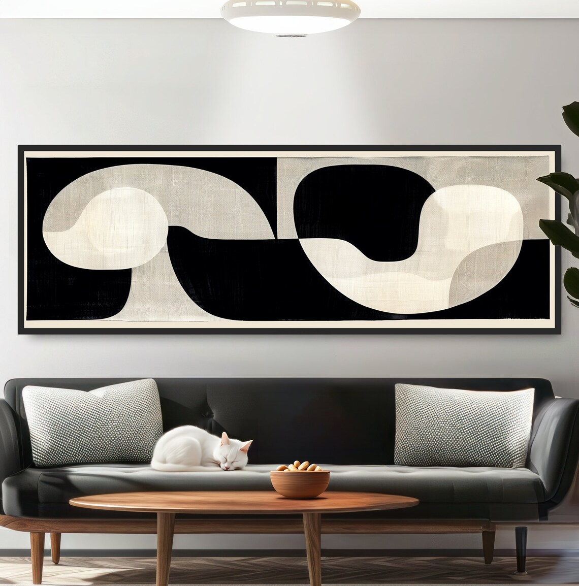 Mid-Century Modern Geometric Art Print, Minimalist Shapes