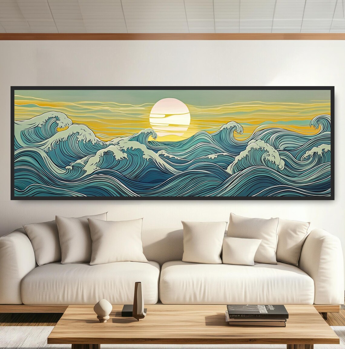 Traditional Japanese Wave Minimalist Ocean Art Print