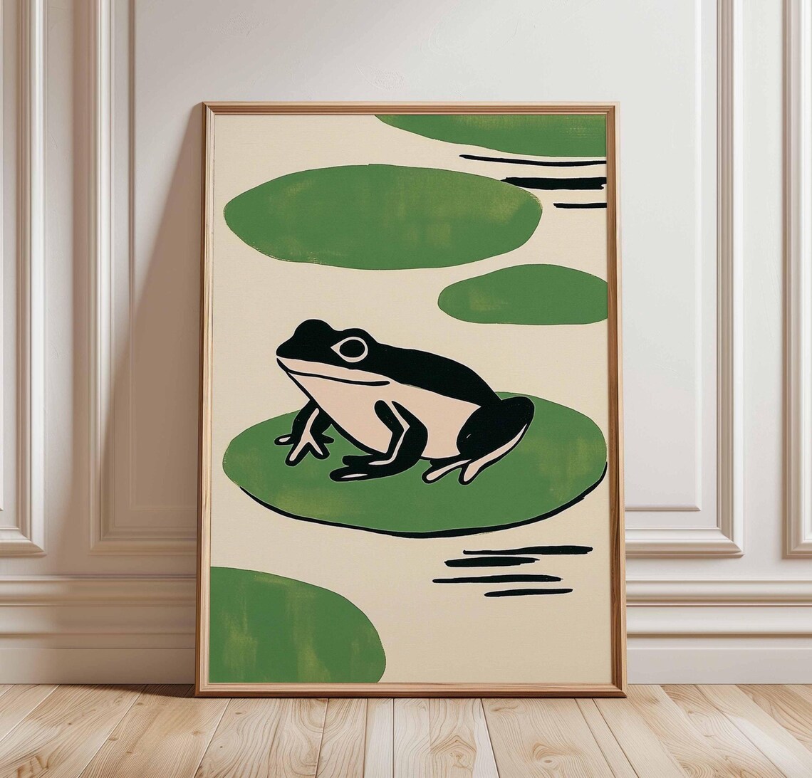 Minimalist Frog Retro Mid-Century Modern Art Print
