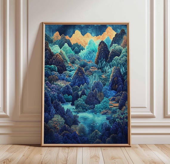 Japanese Wall Art Floral Print Katsushika Hokusai Poster Decor Oriental Nature Botanical