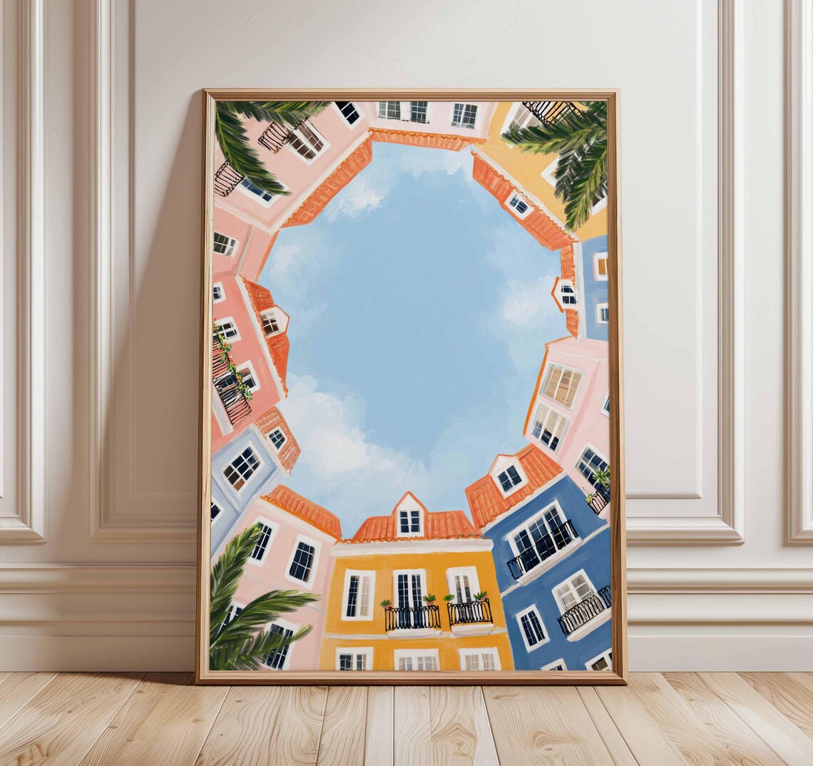 Mediterranean Street Travel Poster
