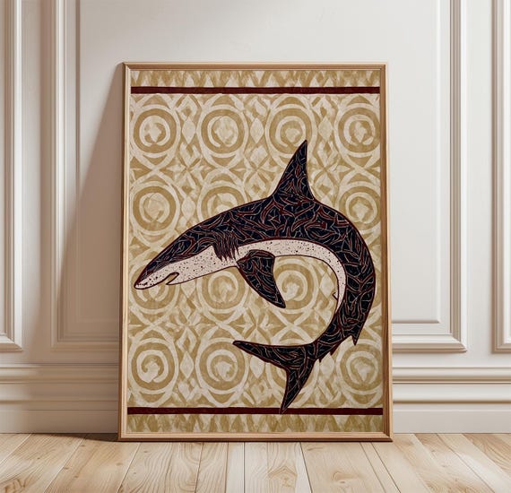Shark Coastal Marine Art Print