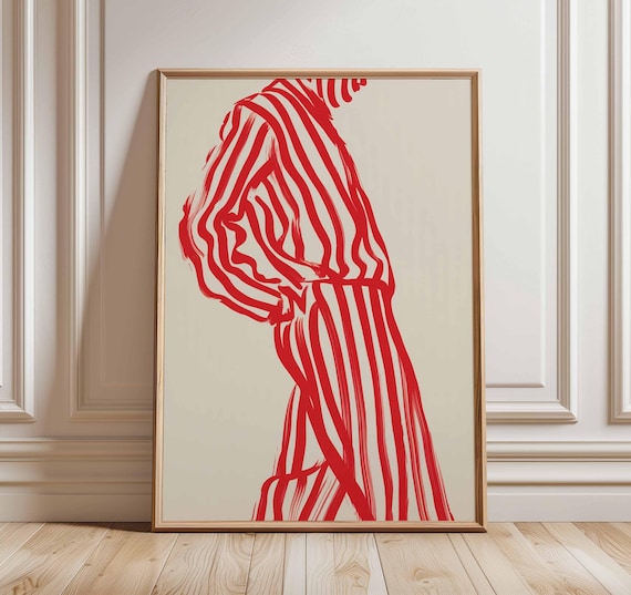 Fashion Line Art Poster, Modern Minimalist Illustration