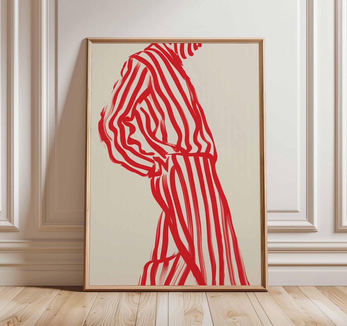 Fashion Line Art Poster, Modern Minimalist Illustration