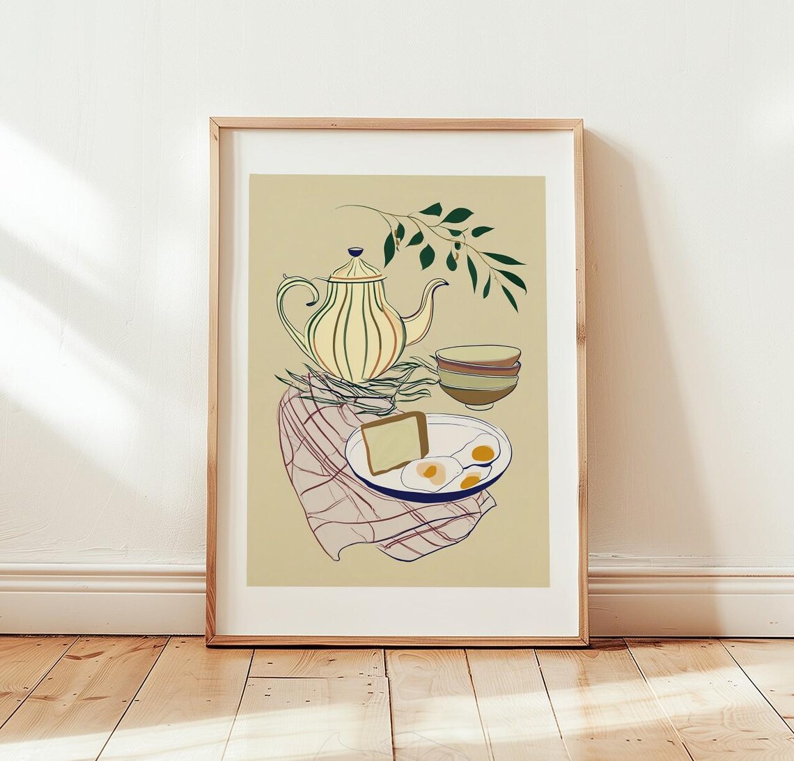 Breakfast Still Life Minimalist Food Poster