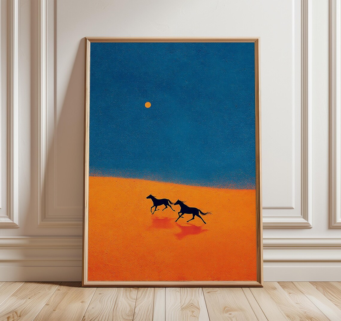Minimalist Horse Art Print, Southwest Western Decor
