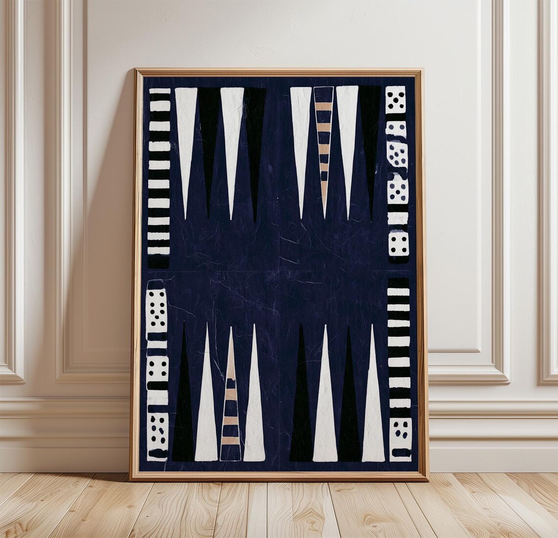 Backgammon Board Abstract Game Room Art Print