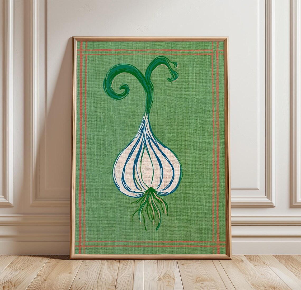 Garlic Bulb Vintage Botanical Poster
