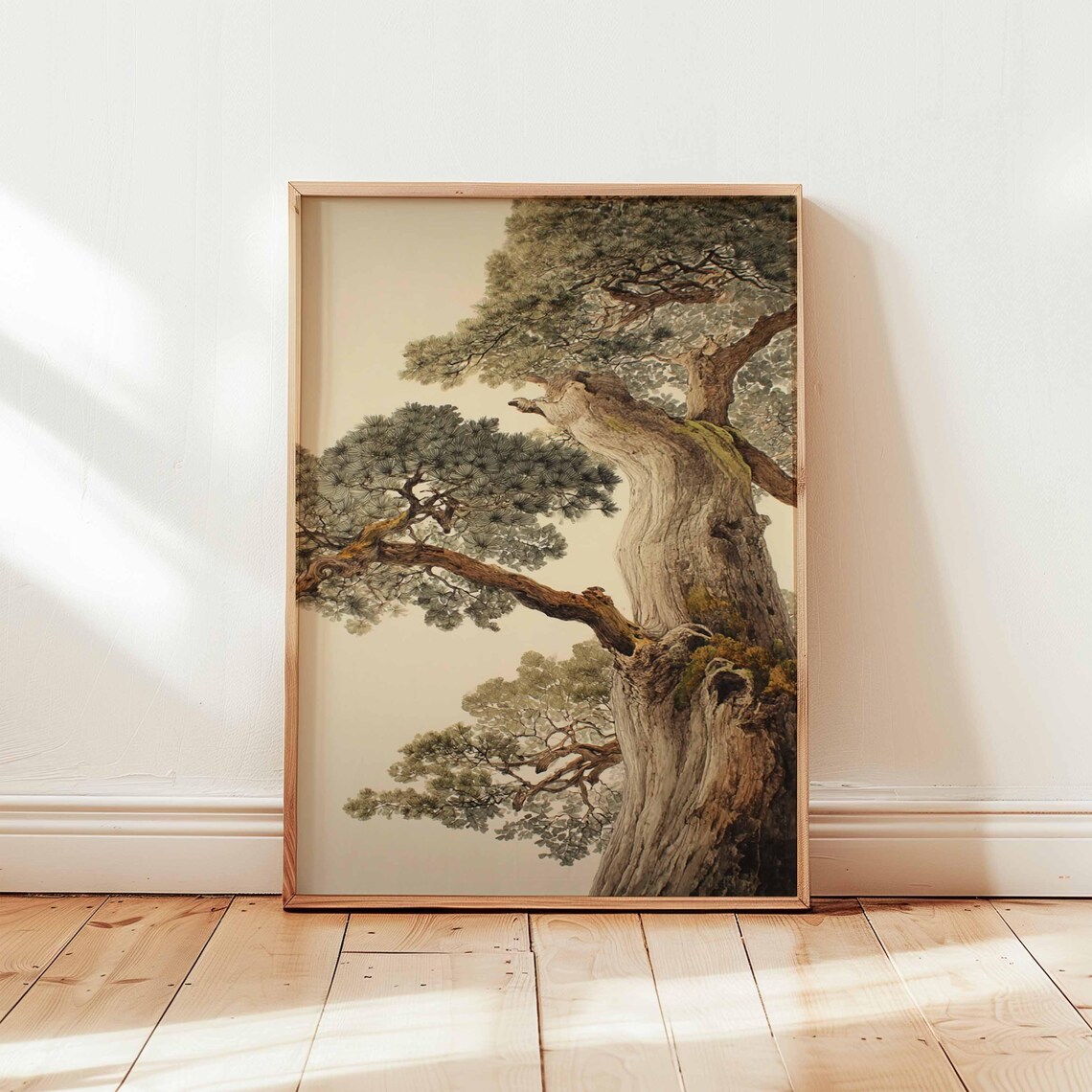 Ancient Pine Tree Japanese Nature Poster Print