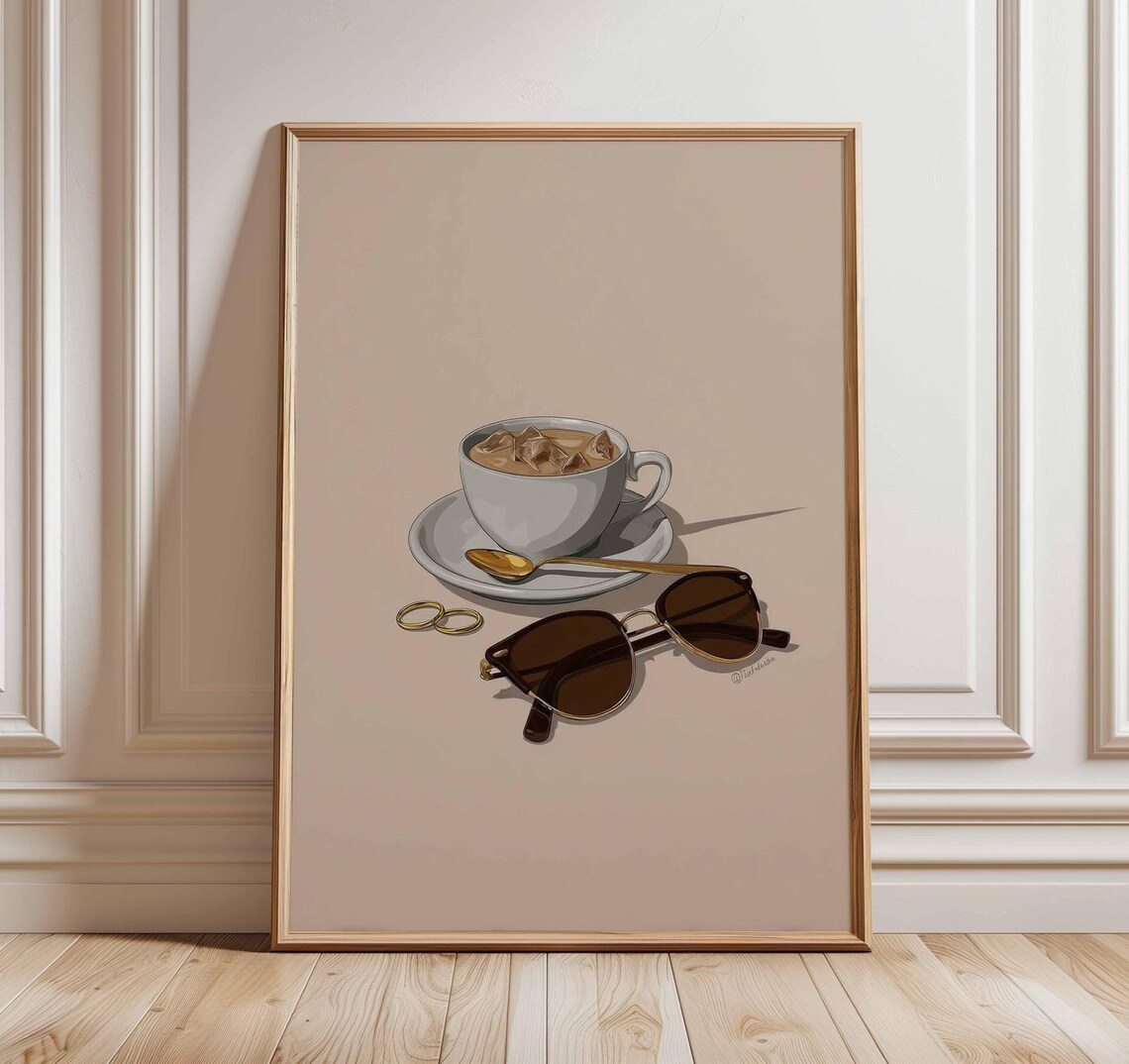 Iced Coffee Minimalist Kitchen Art Print