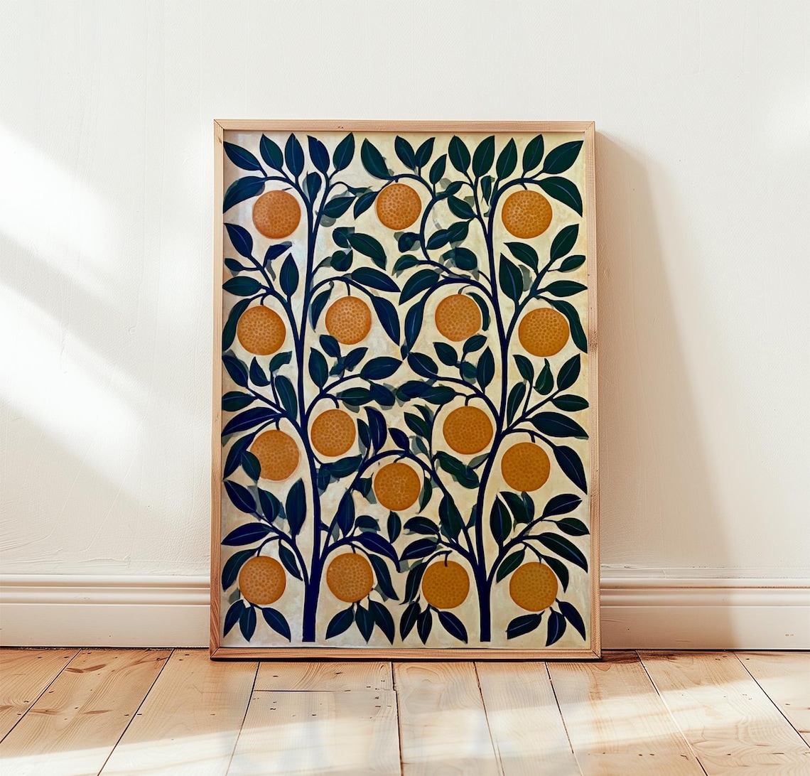 Orange Tree Mediterranean Botanical Art Print
