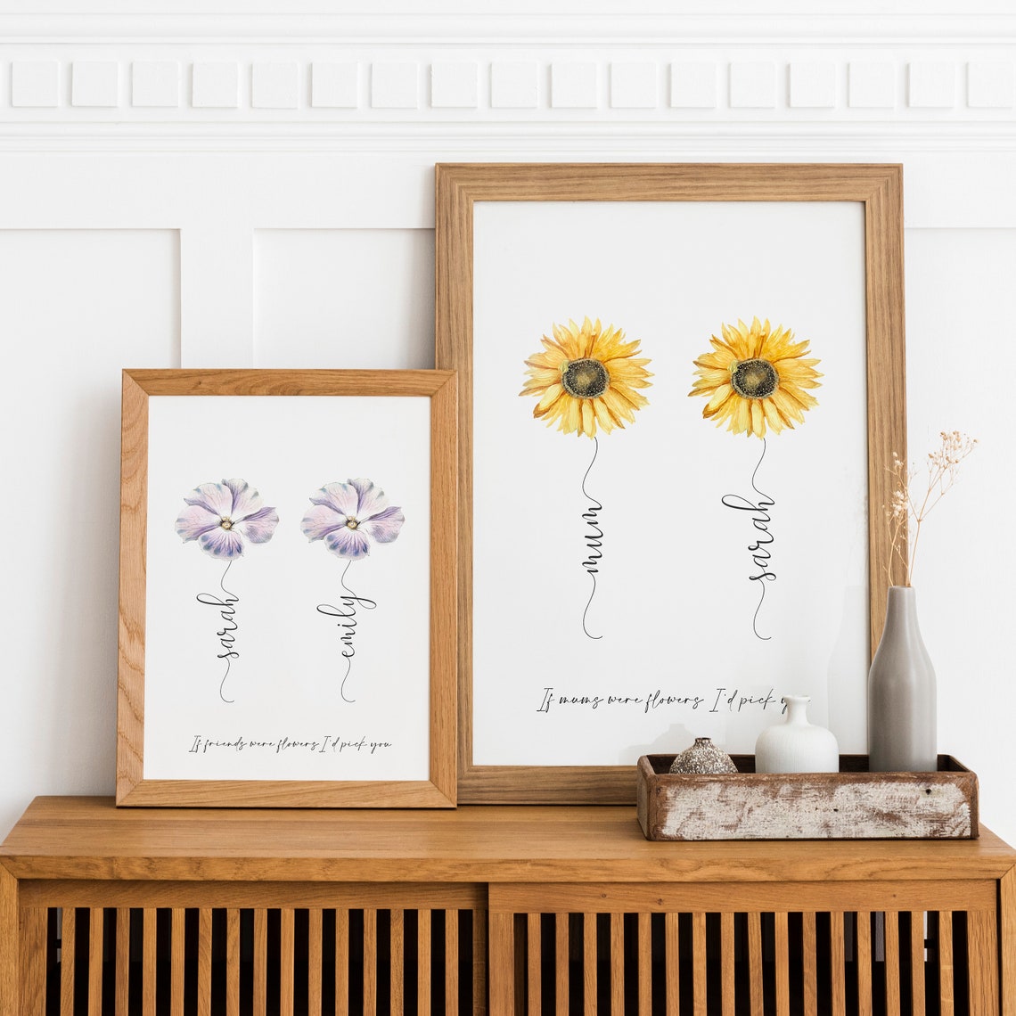 Mum Personalized Sunflower Quote If Mums Were Flowers Gift Print - Image 2
