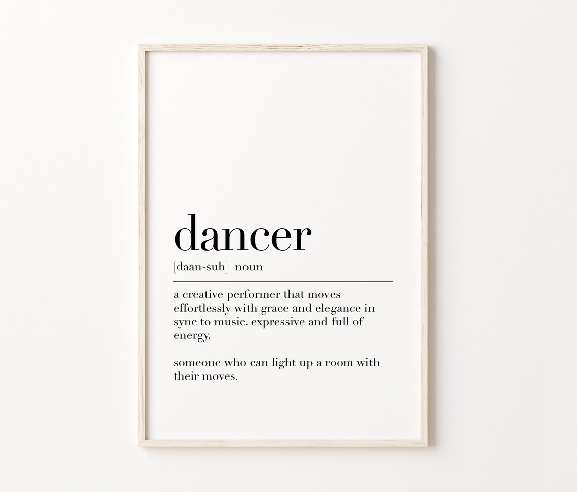 Dancer Definition Print, Dance Wall Art Poster - Image 4