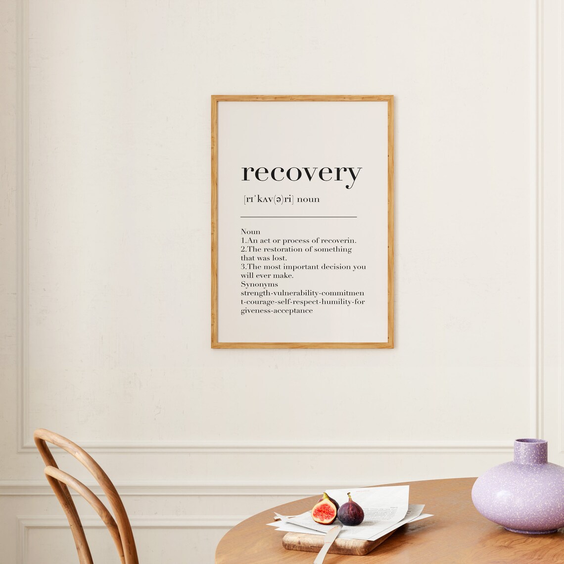 Recovery Definition Typography Art Print - Image 3