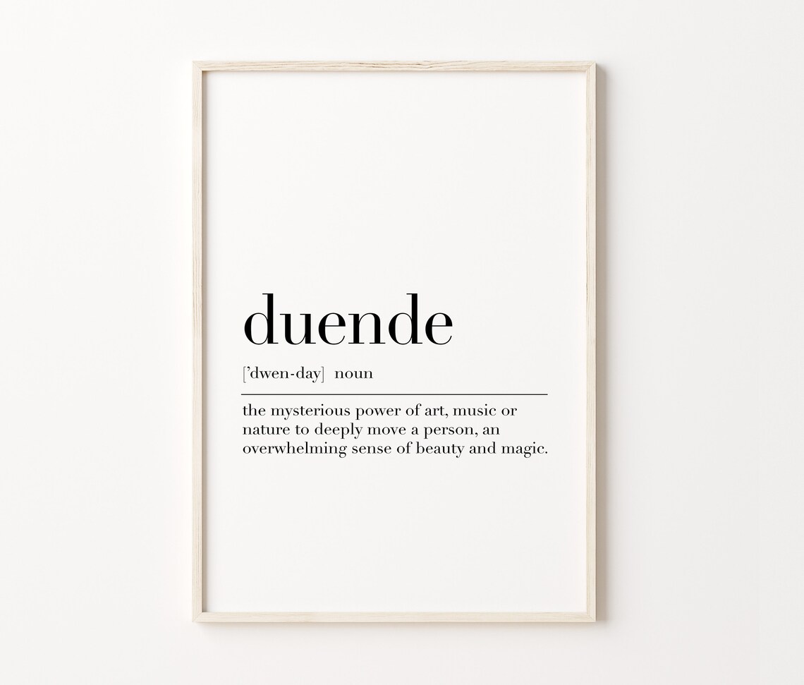 Duende Definition Print Duende Quote Wall Art Artist Funny Art Artist Gifts Modern Print Self Love Wall Art Dictionary Poster - Image 4