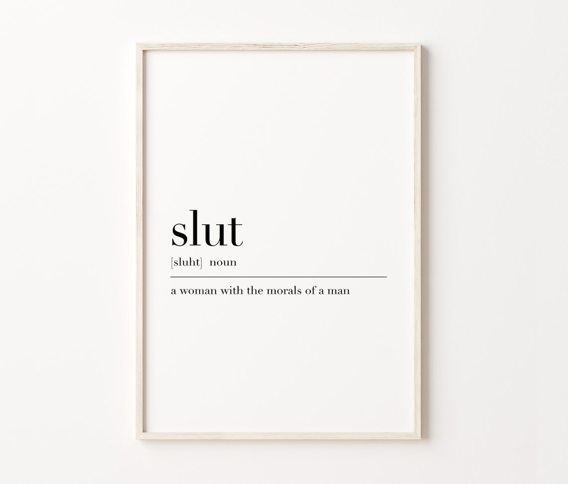 Slut Cheeky Dictionary Redefinition Feminist Typography Quote Poster - Image 3