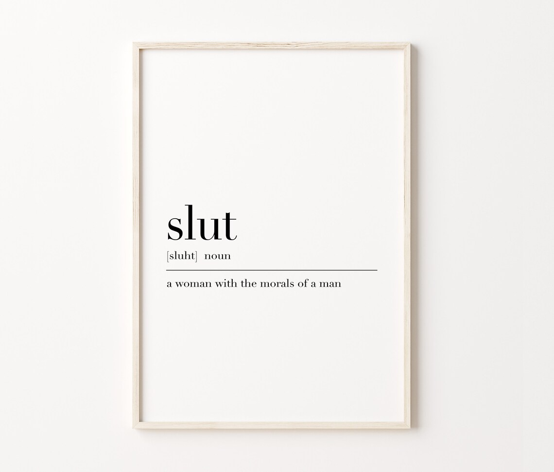 Slut Slut Print Slut Poster Slut Definition Slut Sign Slut Gifts Minimalist Print Slut Wall Art Poster Slut Quote - Image 3