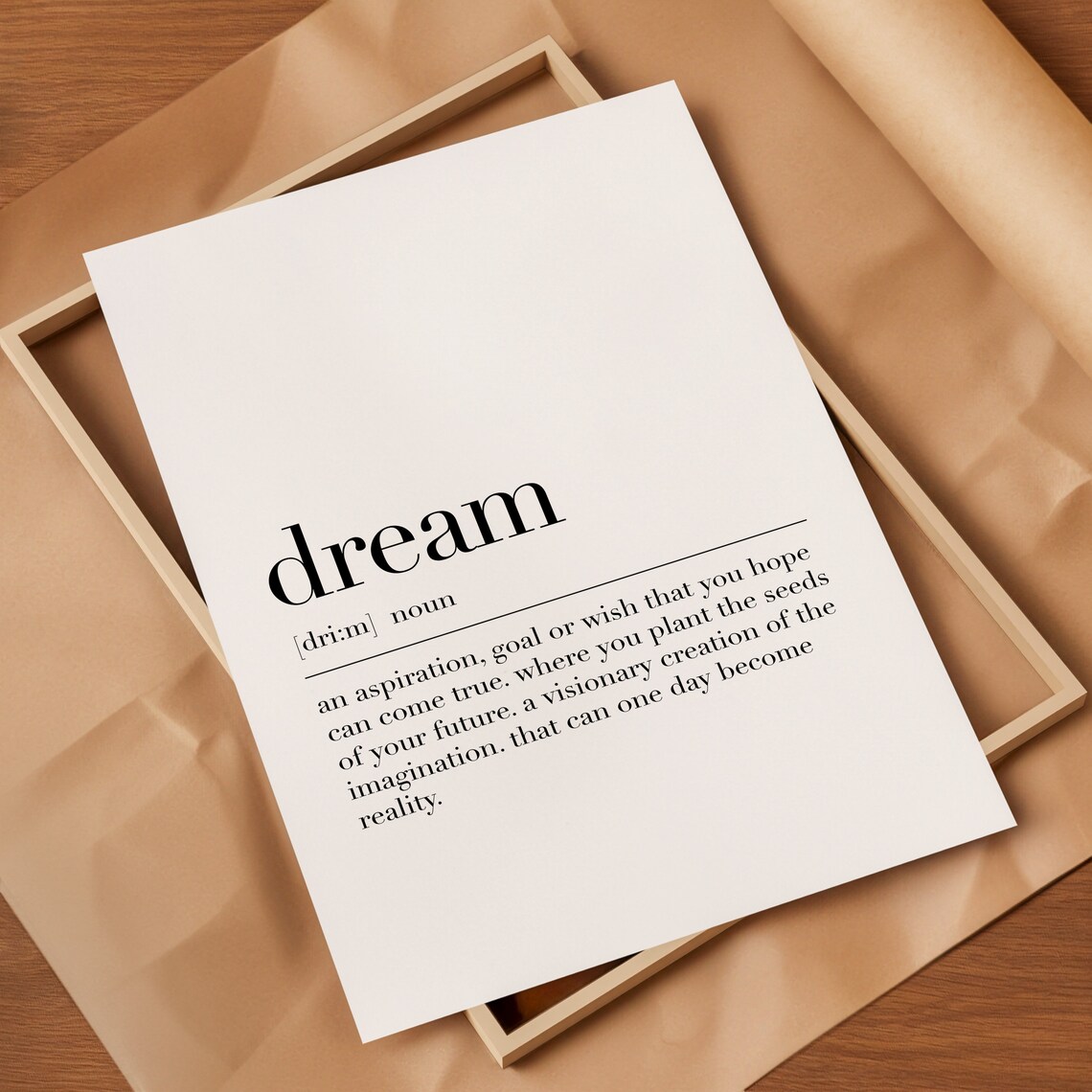 Dream Dream Print Dream Poster Dream Definition Dream Sign Dream Wall Decor Dream Quote Dream Wall Art Dream Gift - Image 2