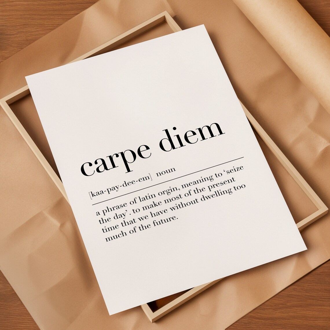 Carpe Diem Poster Carpe Diem Print Carpe Diem Gifts Carpe Diem Definition Carpe Diem Wall Decor Carpe Diem Quote Poster - Image 3