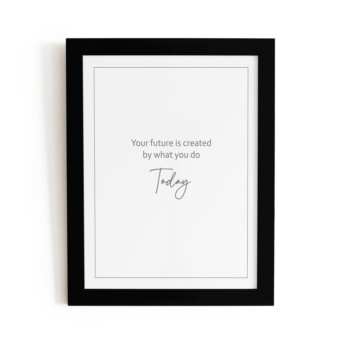 Your Future Is Created Today Script Typography Motivational Poster