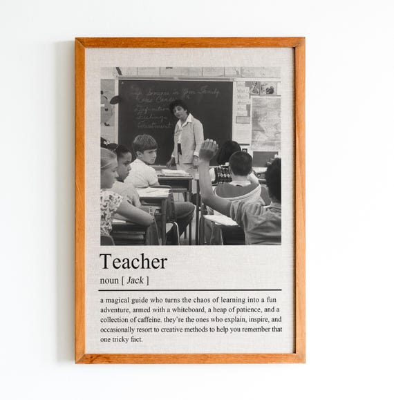 Personalized Teacher Definition Print Art Print Gifts Teacher Print Custom Photos Gift Quote Print Wall Art Teachers Day Gift