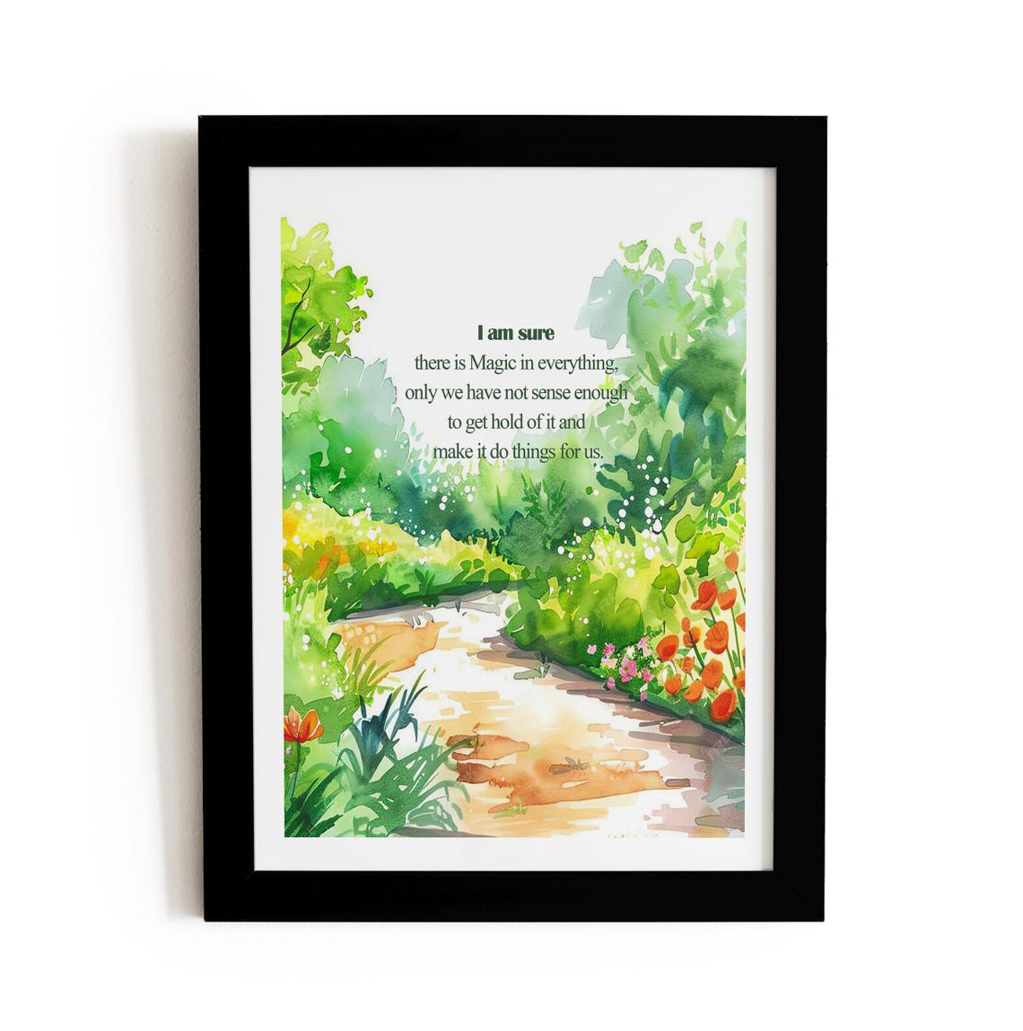 Secret Garden I Am Sure There Is Magic Garden Watercolor Poster - Image 2