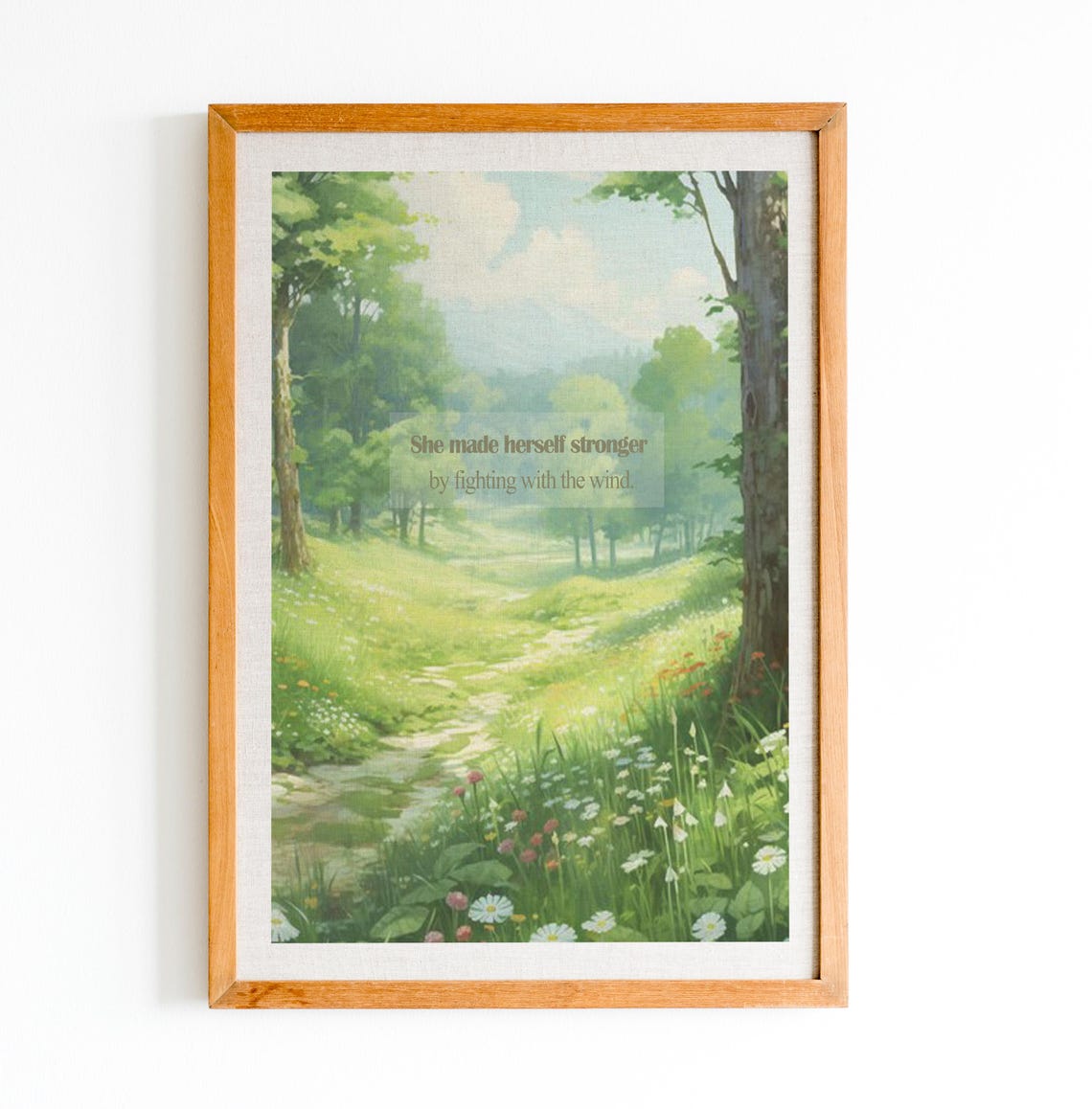 Jane Eyre Quote She Made Herself Stronger Watercolor Forest Art Poster