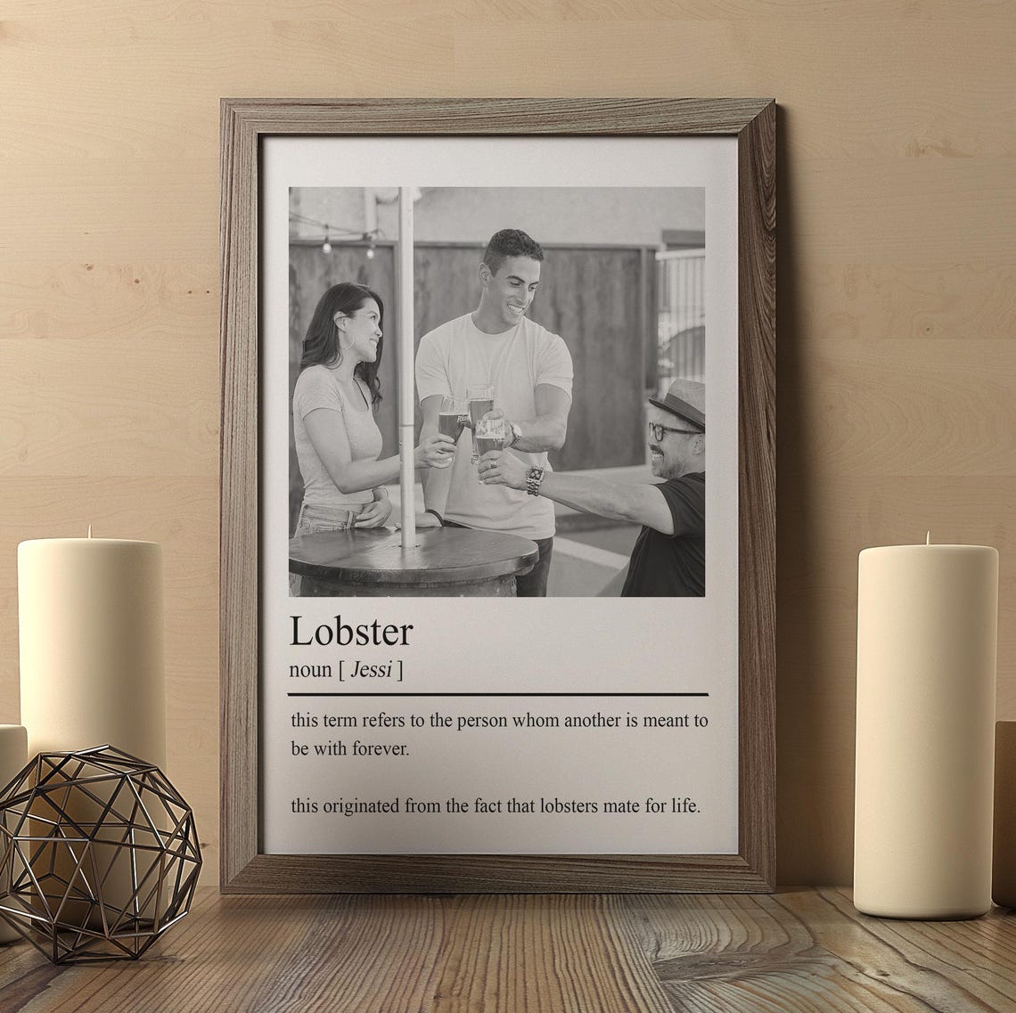 Lobster Definition Photo Poster Couples Forever Soulmate Gift Art - Image 2
