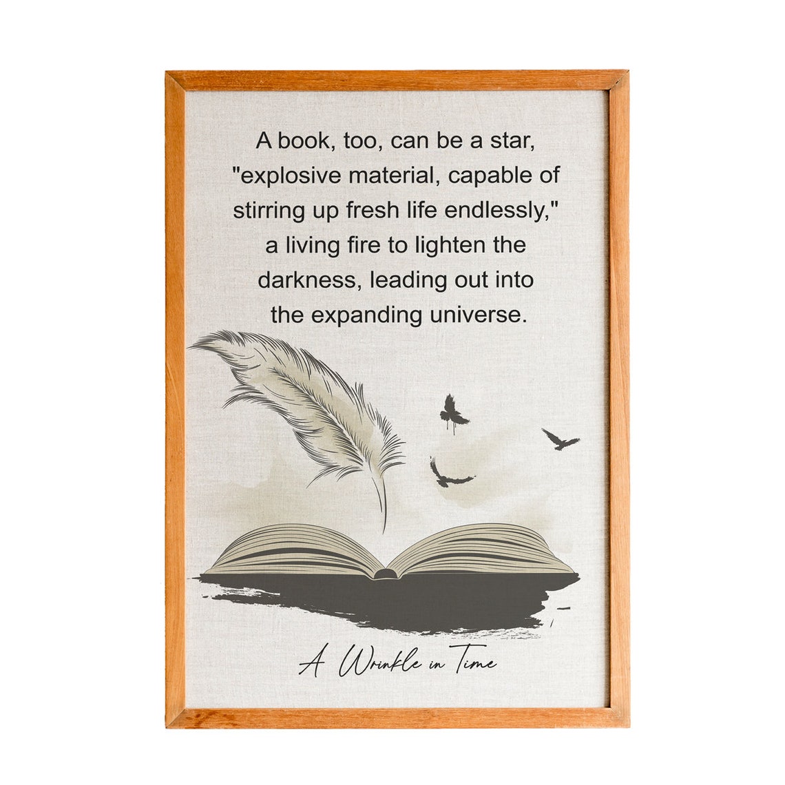A Wrinkle in Time A Book Can Be a Star Book Lover Gift Quote Poster