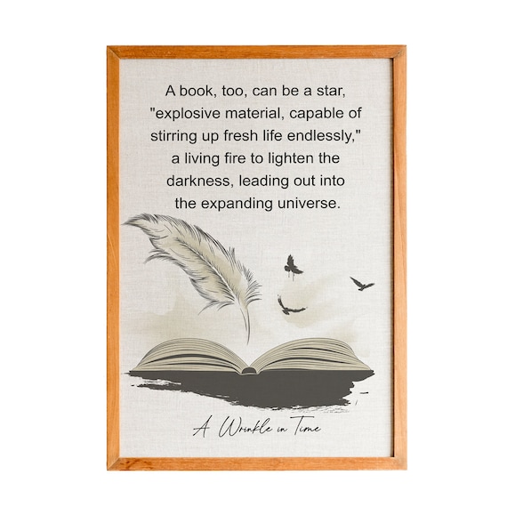A Wrinkle in Time A Book Can Be a Star Book Lover Gift Quote Poster
