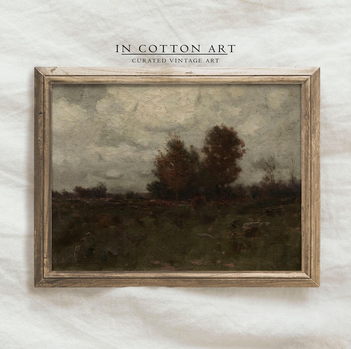 Vintage Moody Autumn Landscape, Rustic Fall Art Print - Image 3