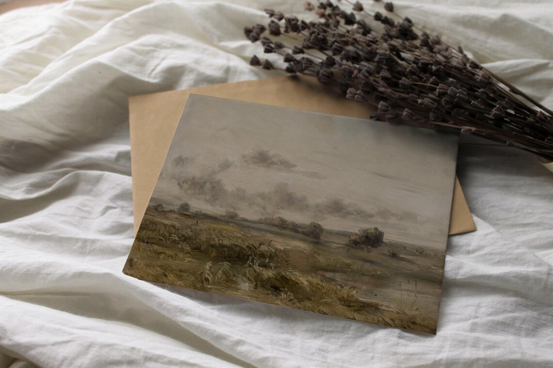 Rustic Countryside Landscape Art Print, Minimalist - Image 2