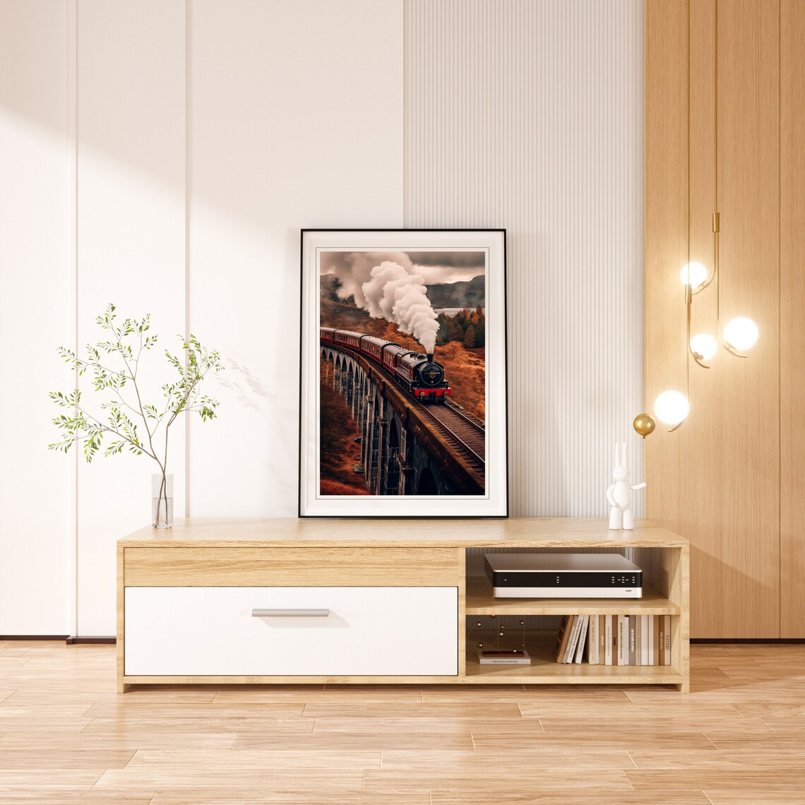 Nature Picture Train Poster, Abstract Modern Art Print - Image 4