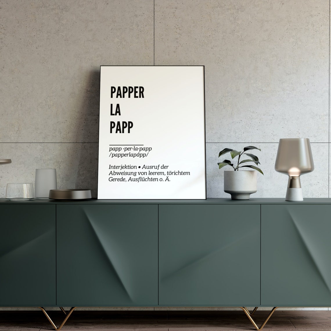 Papperlapapp German Dictionary Definition Funny Word Quote Poster - Image 4