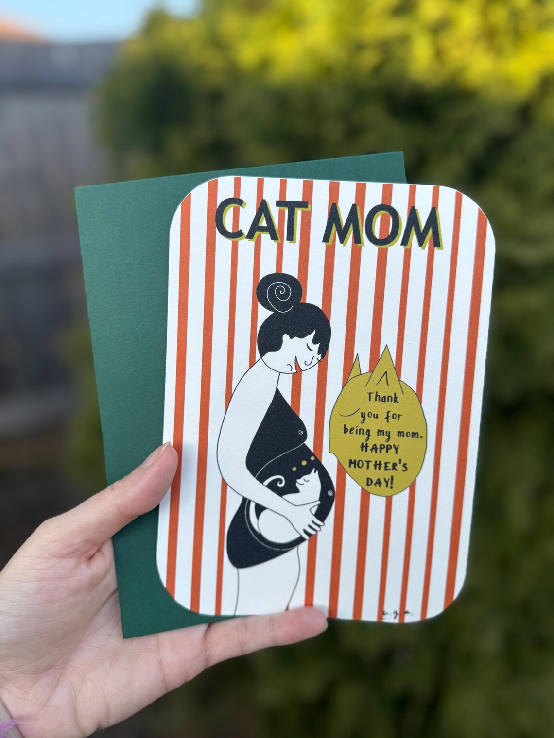 Cat Mom Greeting Card, Mother's Day Cat Loving Mother - Image 2
