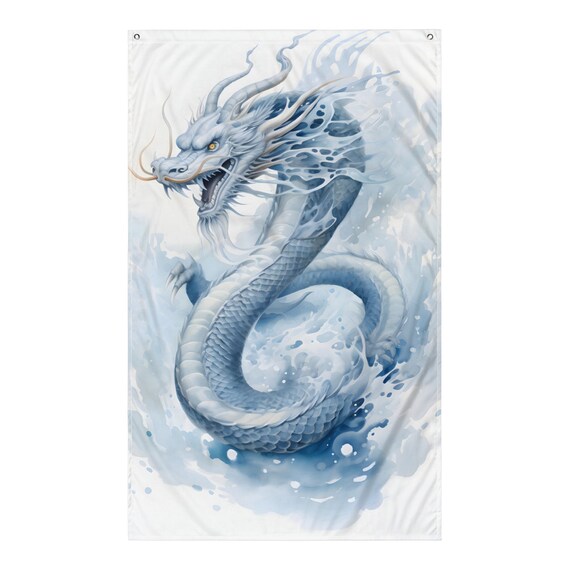 Asian Theme Fabric Wall Tapestry Dragon China Japan Abstract Wall Decoration Size 155x97cm