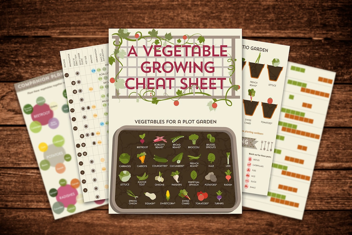 Gardening Cheat Sheets Vegetable Garden Growing Chart - Image 2