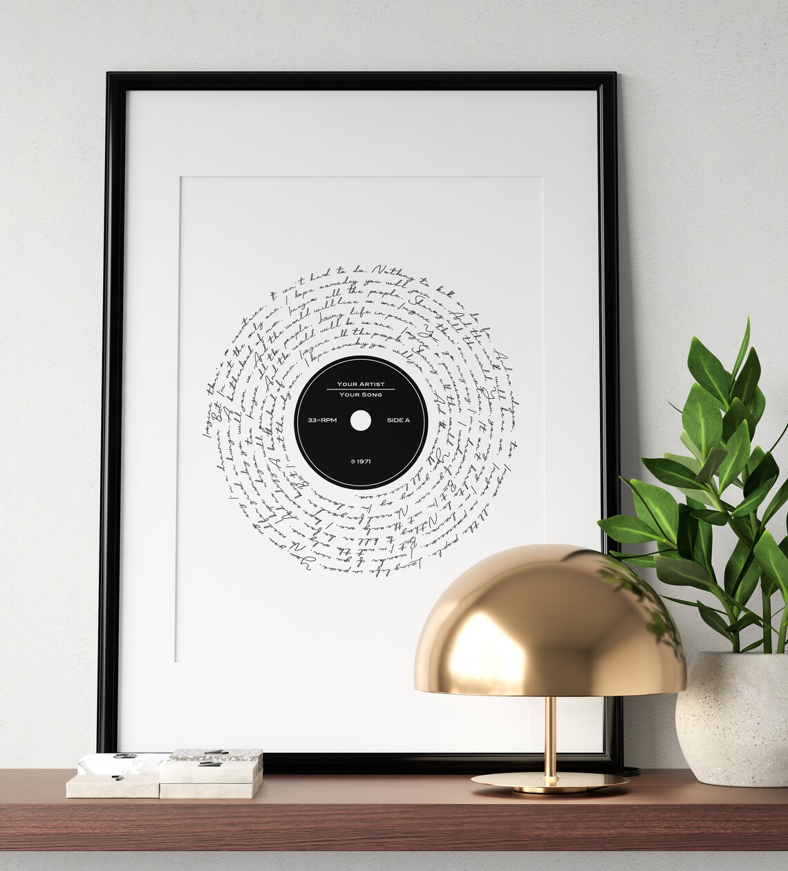 Custom Vinyl Song Lyrics Wall Art, Personalized - Image 3