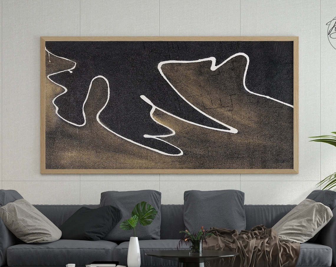 Modern Line Drawing Bold Abstract Wall Art Print