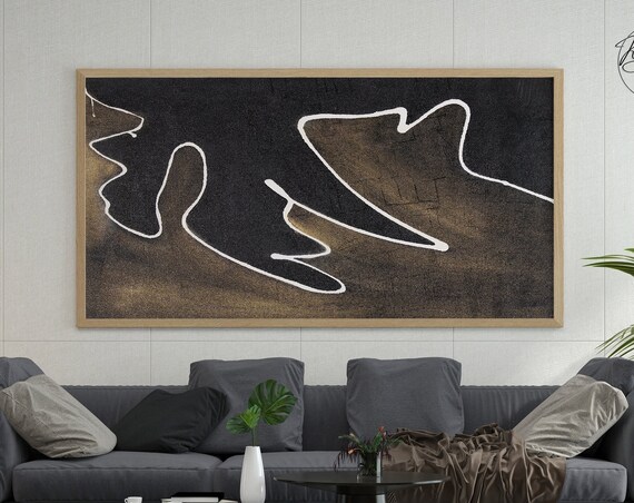 Modern Line Drawing Bold Abstract Wall Art Print