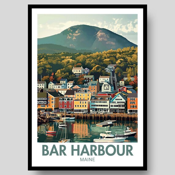 Bar Harbour, Maine Travel Poster