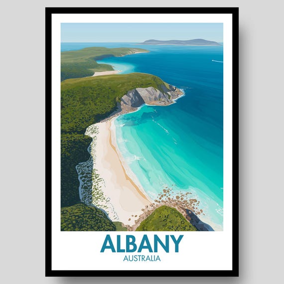 Albany Poster Western Australia Australian Wall Art Ocean Travel Perth