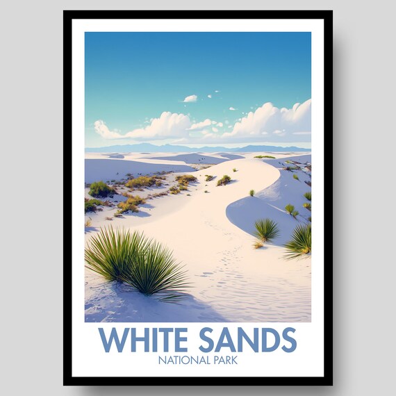 White Sands National Park Gypsum Dunes Desert Landscape Poster