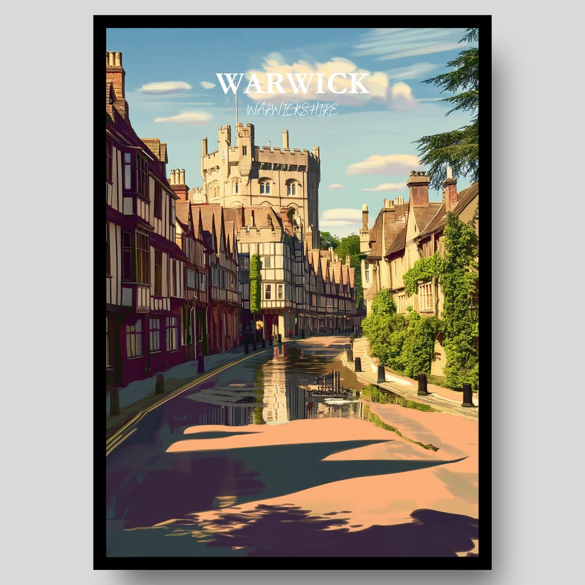 Warwick Poster Warwickshire Castle Print